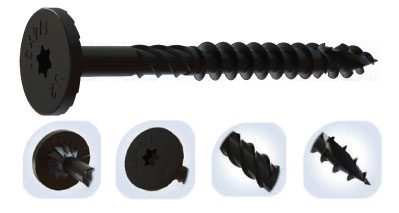 U2 Black Flat Head Screw
